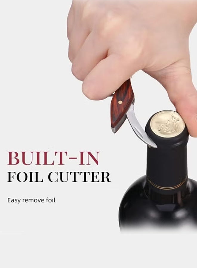 سويت لايف مفتاح فلين يدوي مزود بقاطع رقائق معدنية وفتاحة زجاجات، مناسب للاستخدام المنزلي وللعاملين في مجال تقديم المشروبات - Image 5